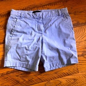 EUC j crew periwinkle chino shorts